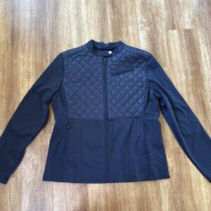 G/FORE Women's Hybrid Moto Stretch Tech Interlock Jacket Onyx XL‎